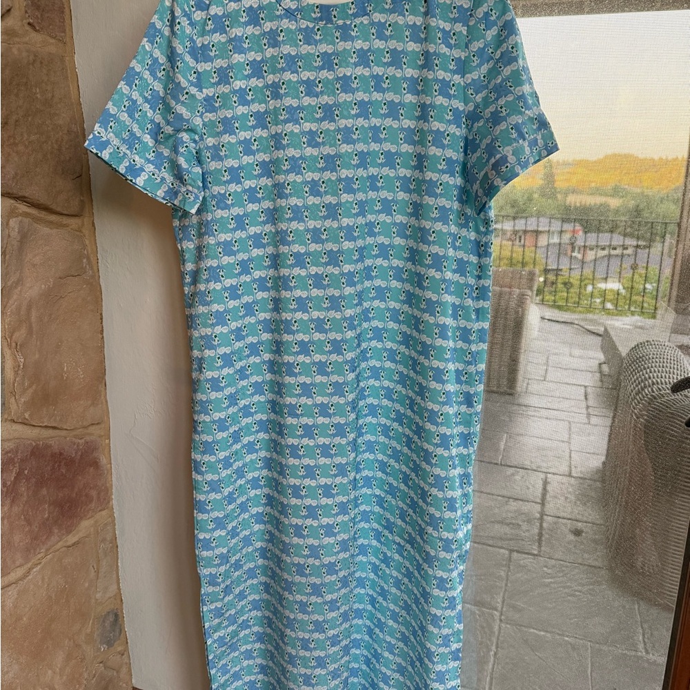 Tuckernuck Hyacinth House Geometric Print Caftan - Picture 2 of 2